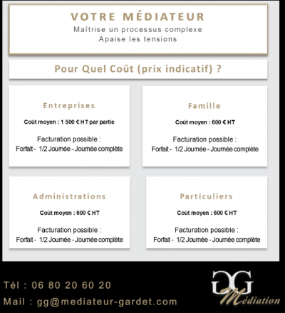 Coût d'une médiation